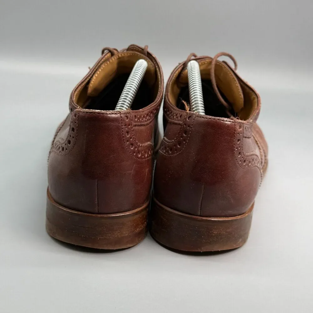 Cole Haan Grand OS Men's 11 Brown Leather Lace-Up Wingtip Oxfords Shoes